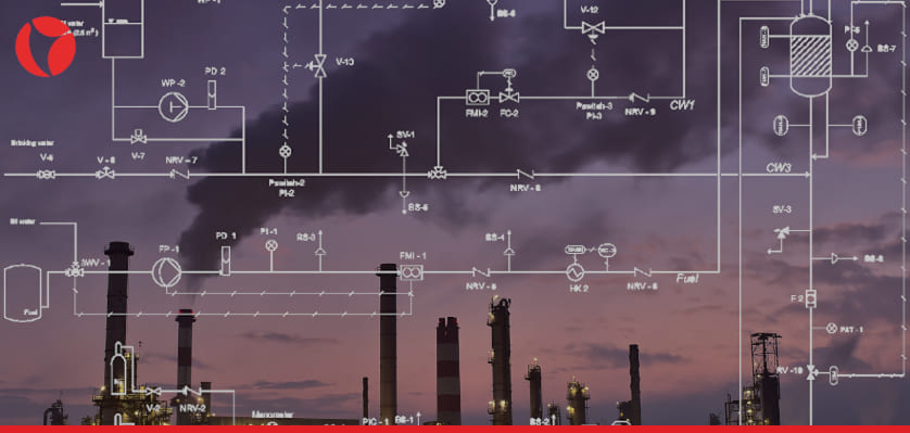 PIPING AND INSTRUMENTATION DIAGRAM FOR PETROCHEMICAL ENGINEERING