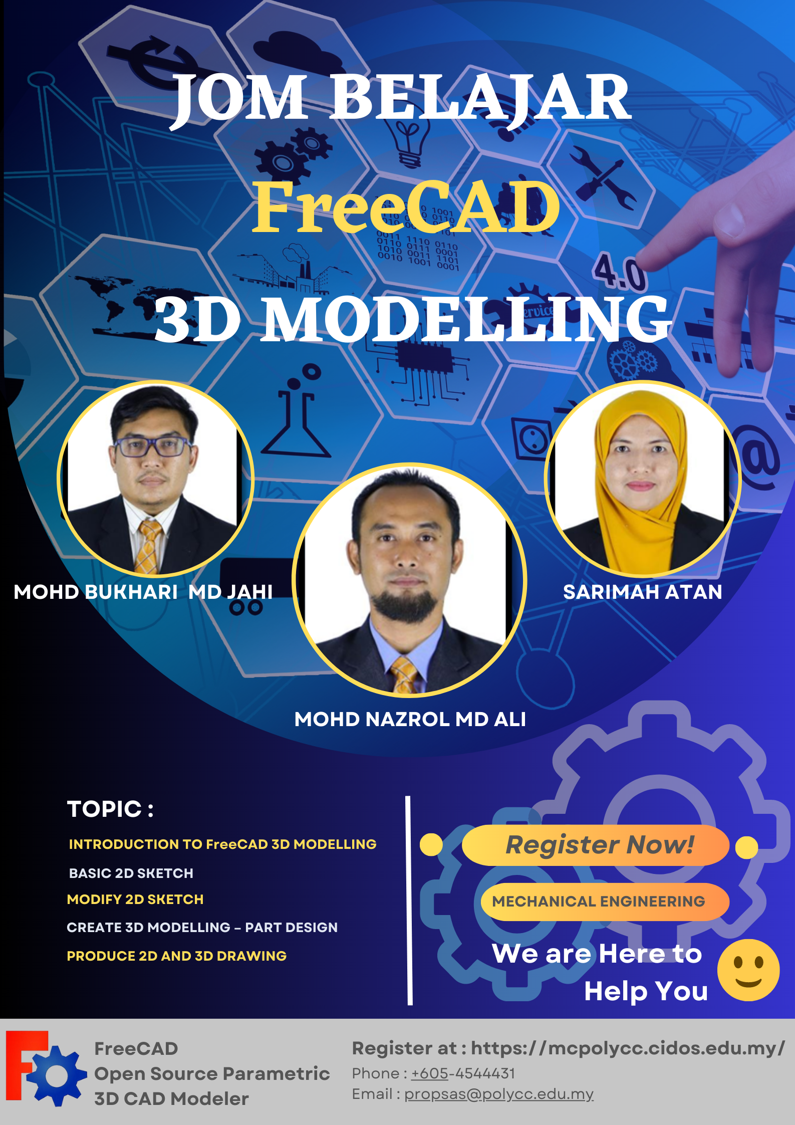 Jom Belajar FreeCAD 3D Modelling