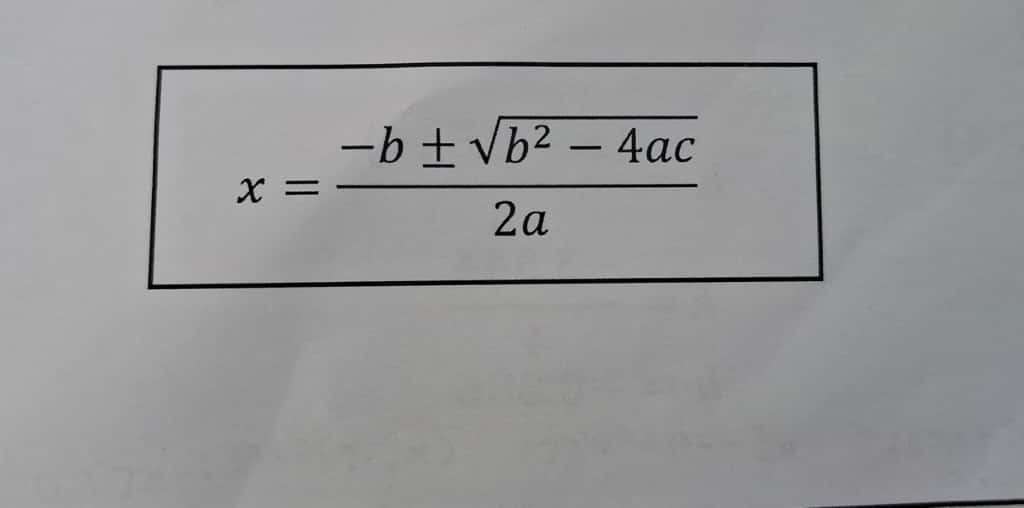 quadratic formula