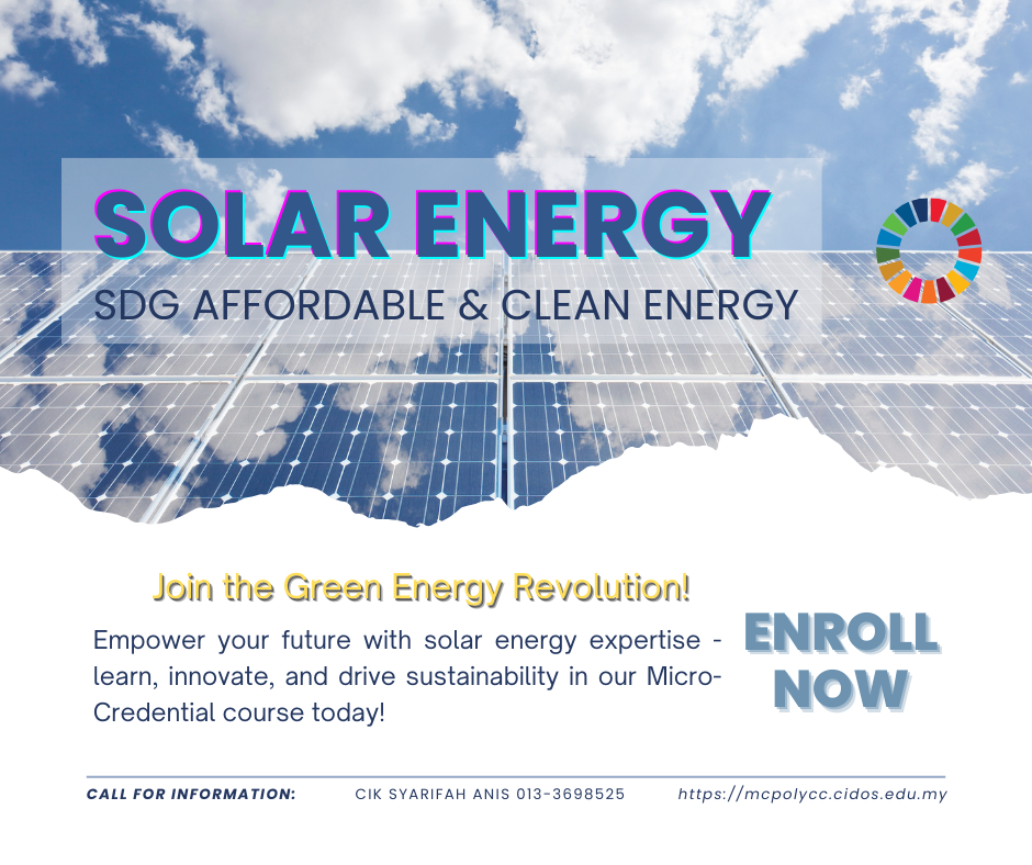 MICRO-CREDENTIAL : SDG AFFORDABLE & CLEAN ENERGY - SOLAR ENERGY 