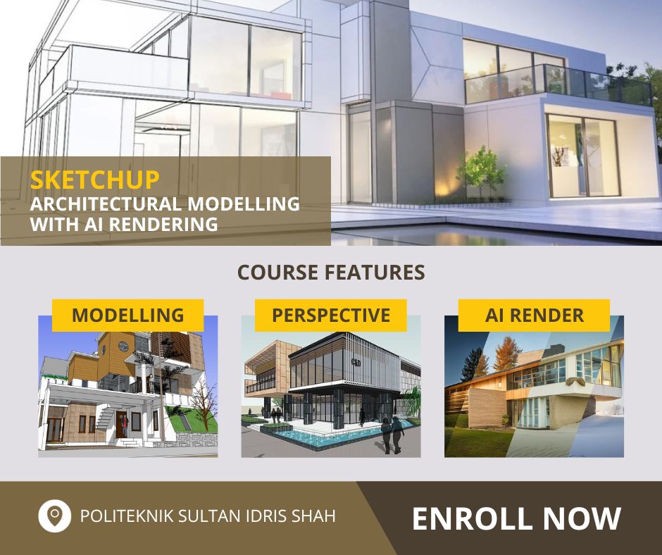 SketchUp Architectural Modelling with AI Rendering
